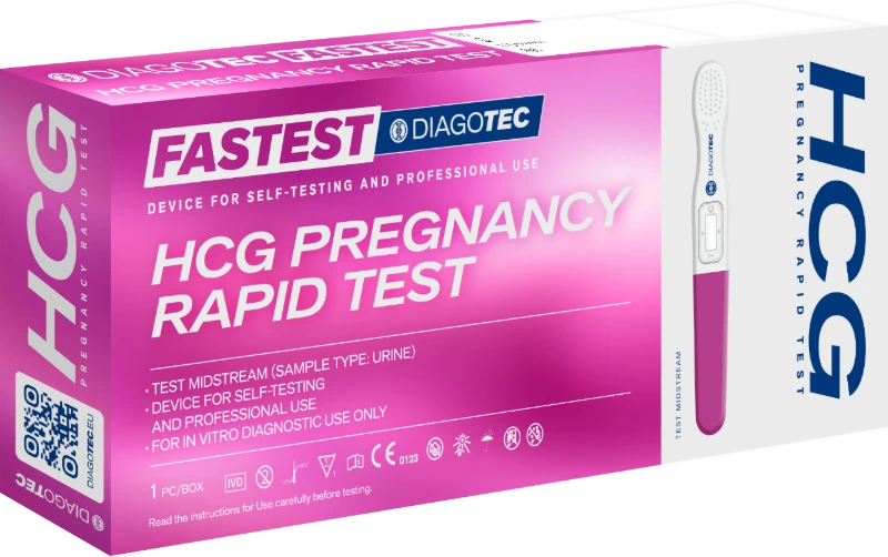 Opakowanie testu ciążowego HCG FASTEST DIAGOTEC