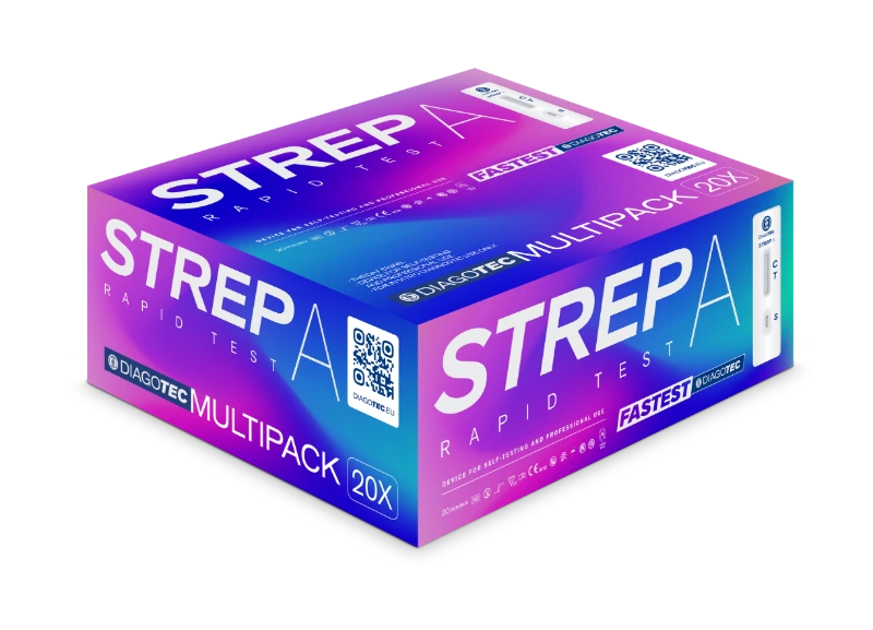 Opakowanie 20 testów Strep A FASTEST DIAGOTEC